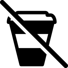 Paper Cup Crossed Simple Line Art Svg, Free Vectors File
